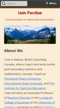 Mobile Screenshot of iainpardoe.com